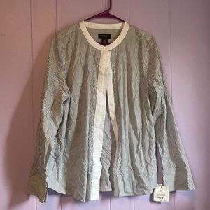 Liz Claiborne career button down blouse. W XL
